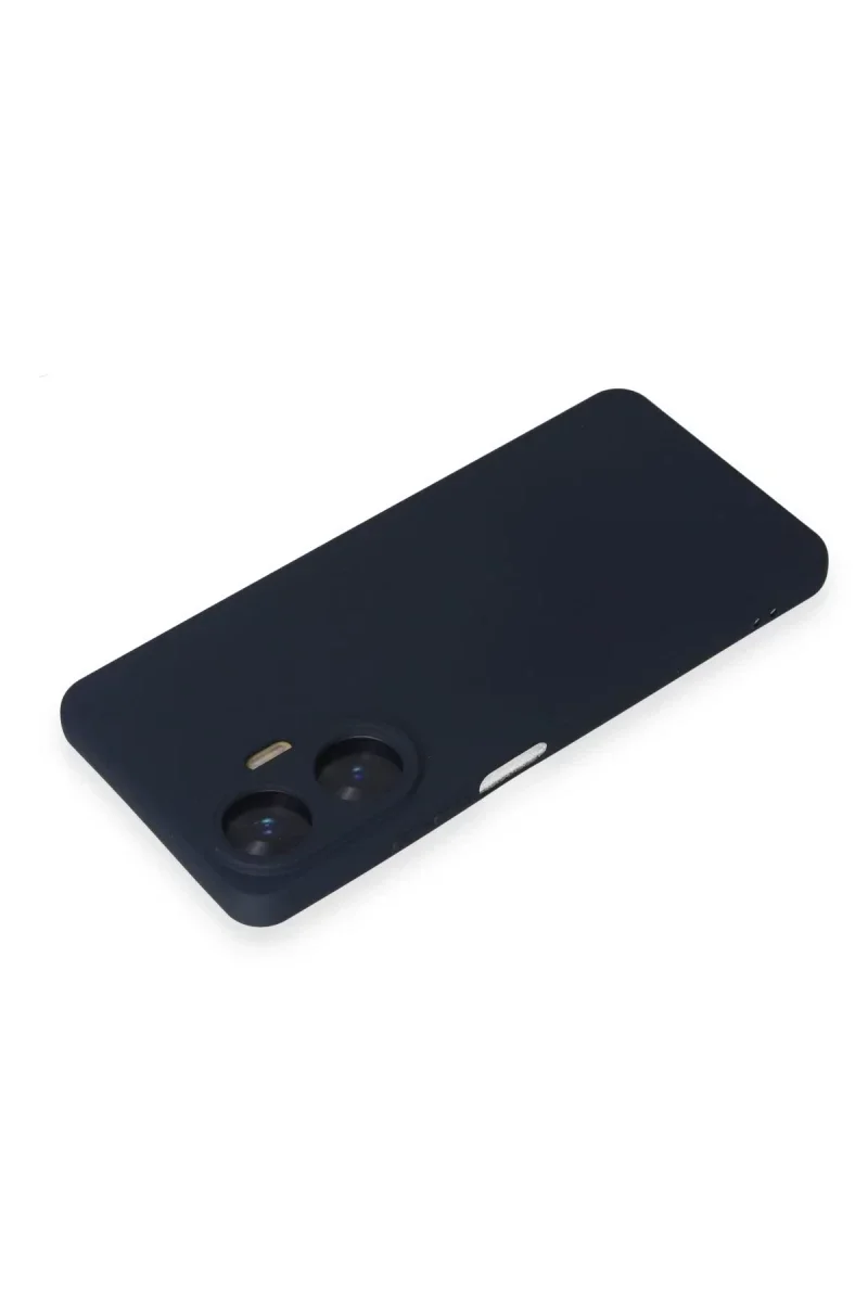 Realme C55 Kılıf Nano içi Kadife Silikon - Lacivert görsel 3