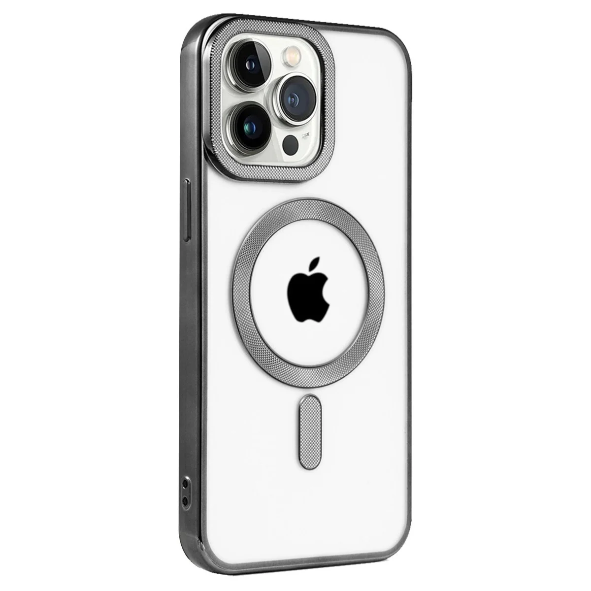 Apple İphone 15 Pro Kılıf Kronos Magsafe Kapak - Siyah görsel 2