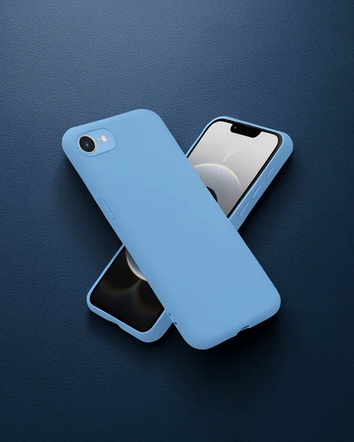 Apple İphone 16e Kılıf Nano İçi Kadife Silikon - Mavi