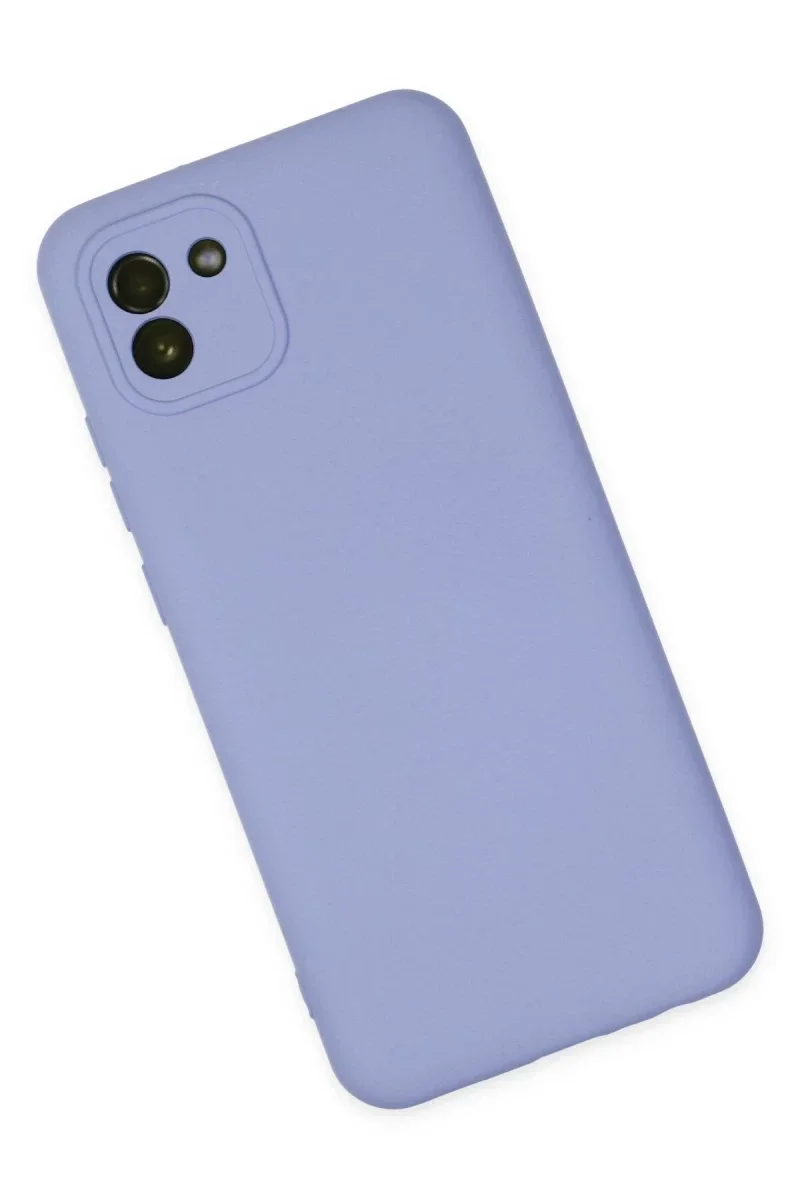 Samsung Galaxy A03 Kılıf Nano içi Kadife Silikon - Lila görsel 3