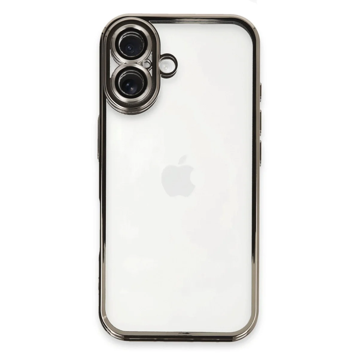 Apple İphone 16 Plus Kılıf Razer Lensli Silikon - Titanyum Gri