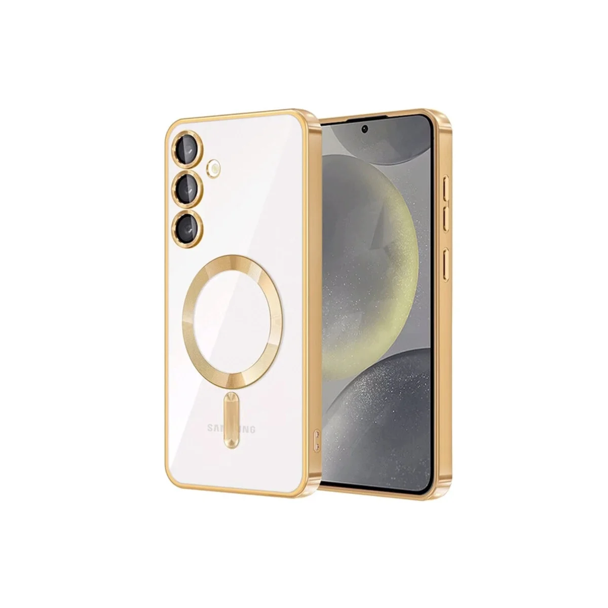 Samsung Galaxy S23 Kılıf Kross Magneticsafe Kapak - Gold