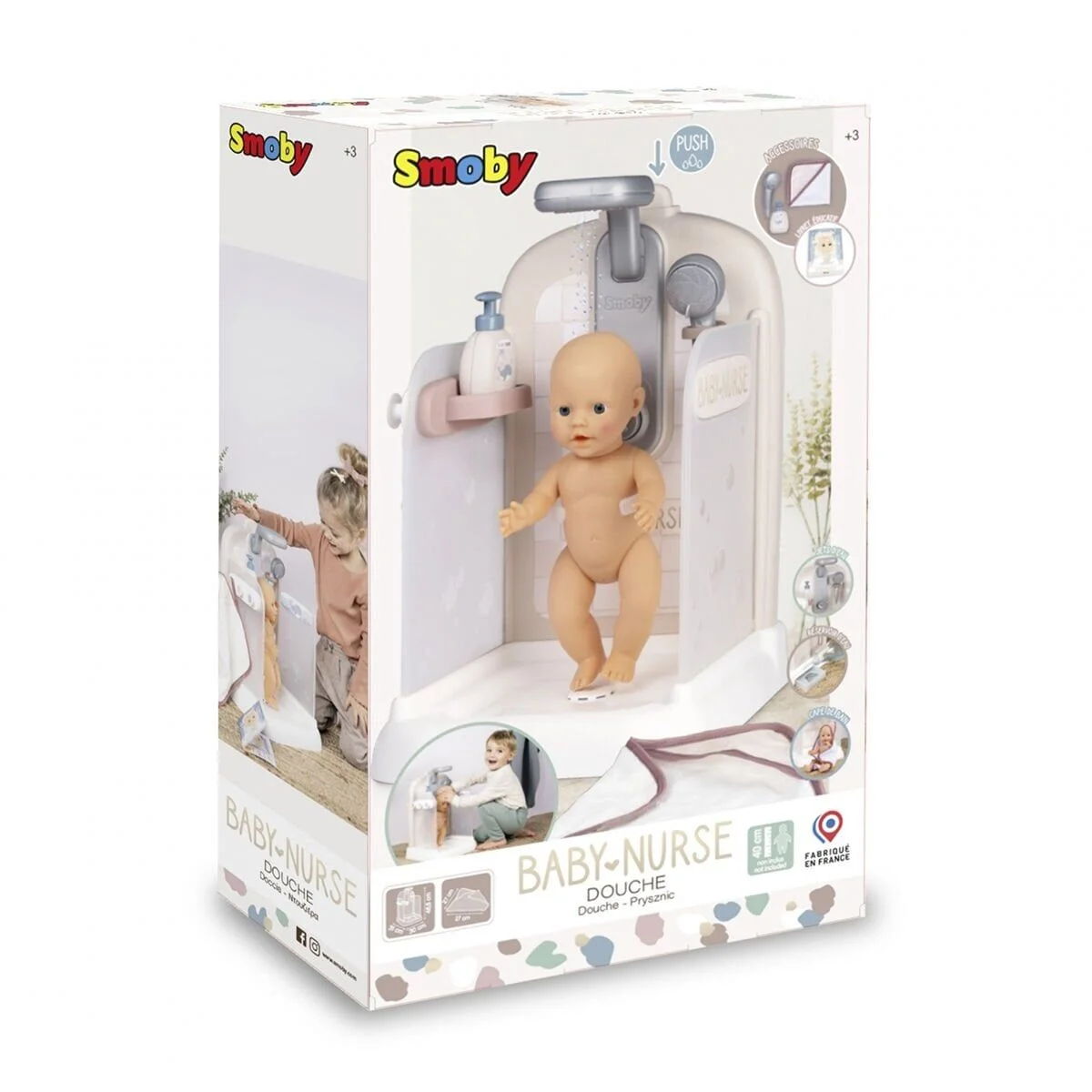 7600220382 Smoby Baby Nurse Bebek Duş Oyun Seti +3 yaş görsel 7