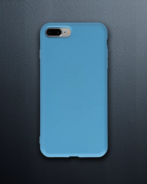 Apple İphone 7 Plus Kılıf Nano İçi Kadife Silikon - Mavi