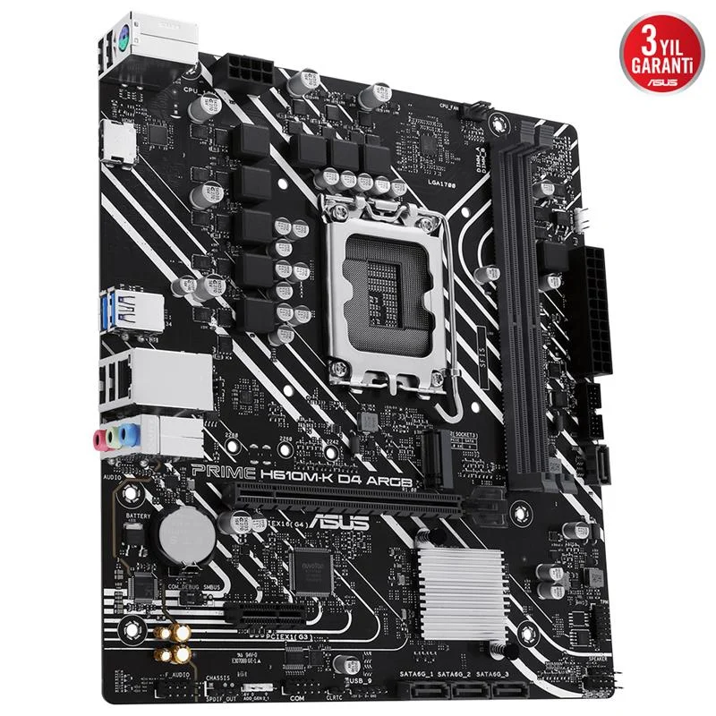 Prıme H610M-K D4 Argb DDR4 3200MHZ 1XHDMI 1XM.2 Usb 3.2 Matx 1700P (12./ 13. Ve 14. Nesil İşlemci Uyumlu) görsel 3