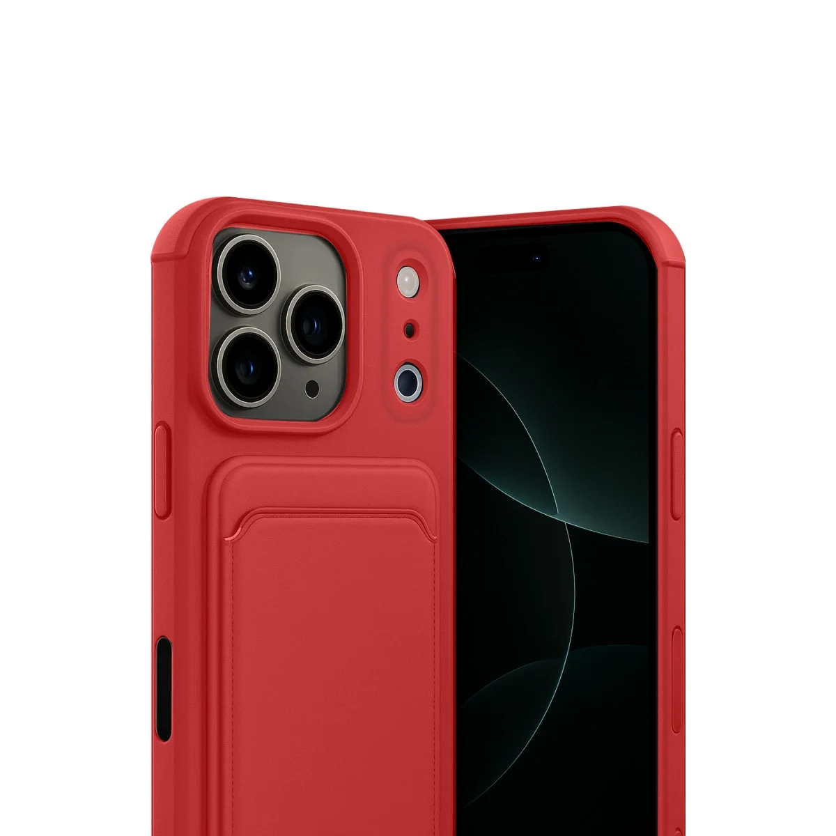 Apple İphone 17 Pro Max Kelvin Kartvizitli Silikon - Kırmızı görsel 2