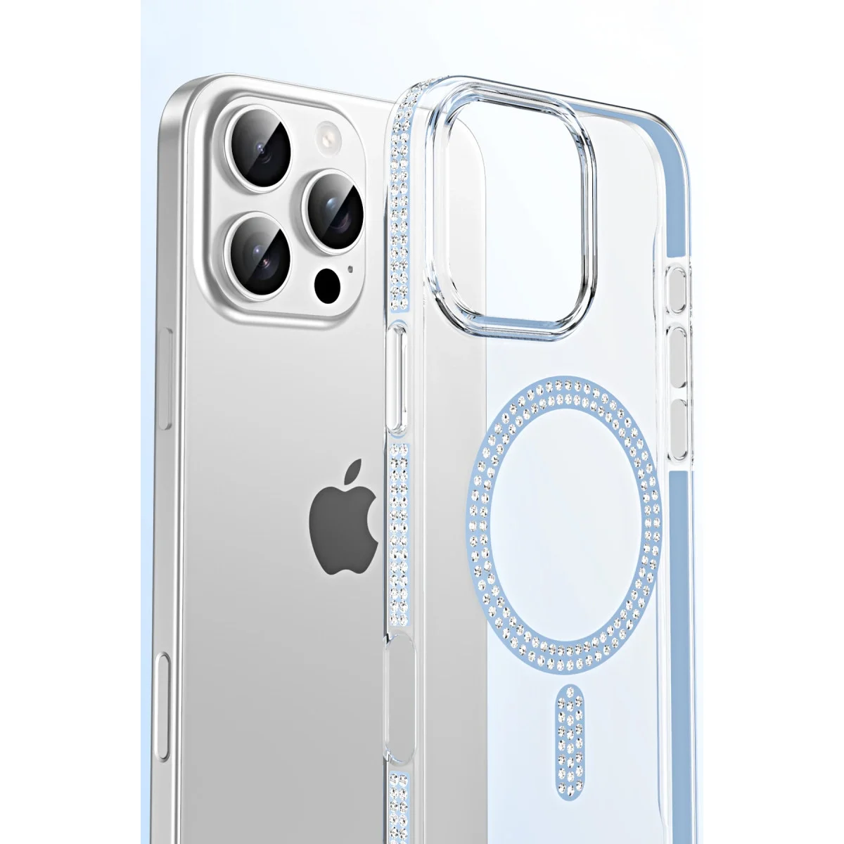 Joko Apple İphone 16 Pro Max Move Taşlı Magsafe Kapak - Lila görsel 5