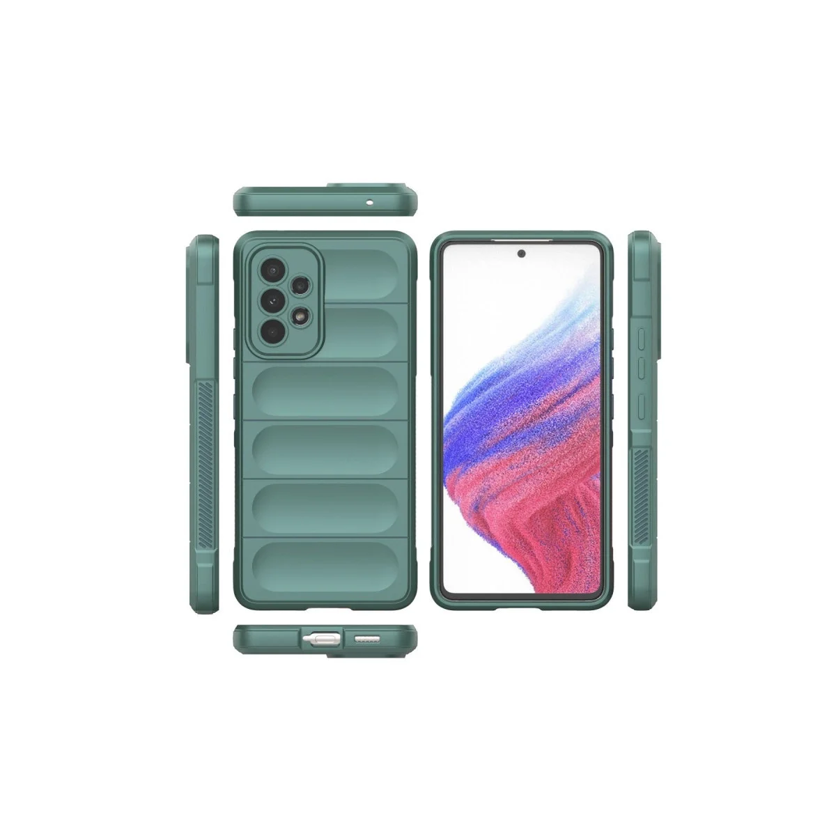 Samsung Galaxy A53 5g Kılıf Optimum Silikon - Koyu Yeşil görsel 3
