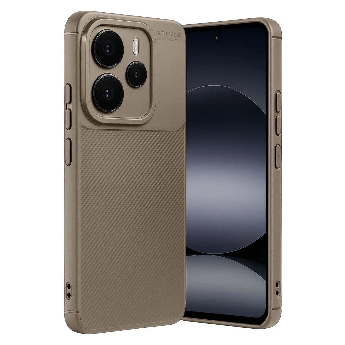 Xiaomi Note 14 5G Auto Focus Karbon Kapak - Kahverengi