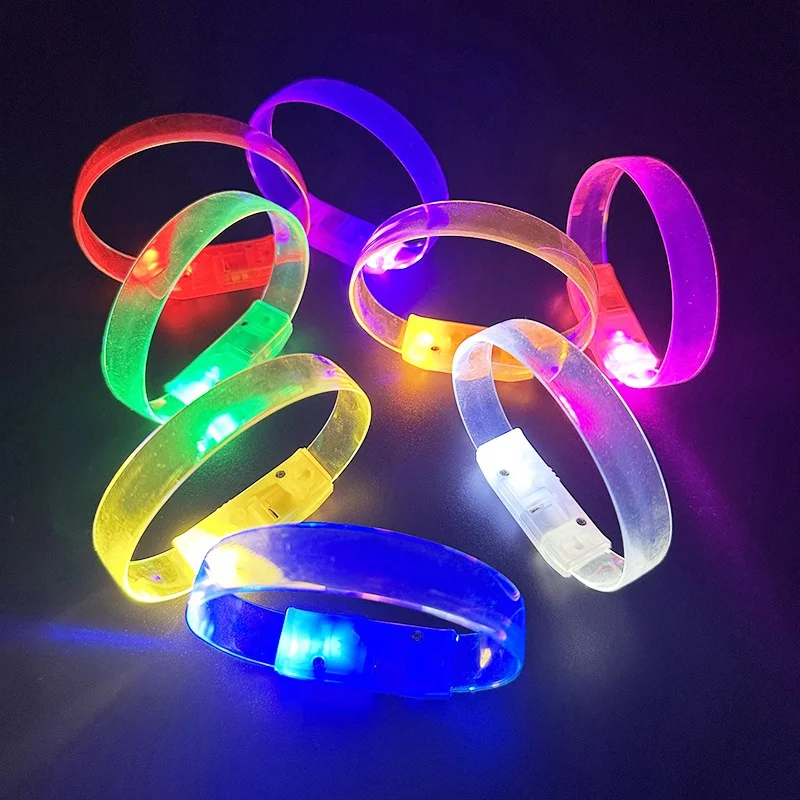 3 Modlu Pilli LED Işıklı Esnek Parti Bilekliği Beyaz görsel 4