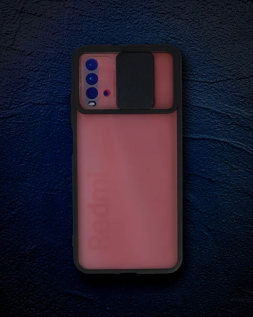 Xiaomi Redmi 9t Kılıf Palm Buzlu Kamera Sürgülü Silikon - Siyah