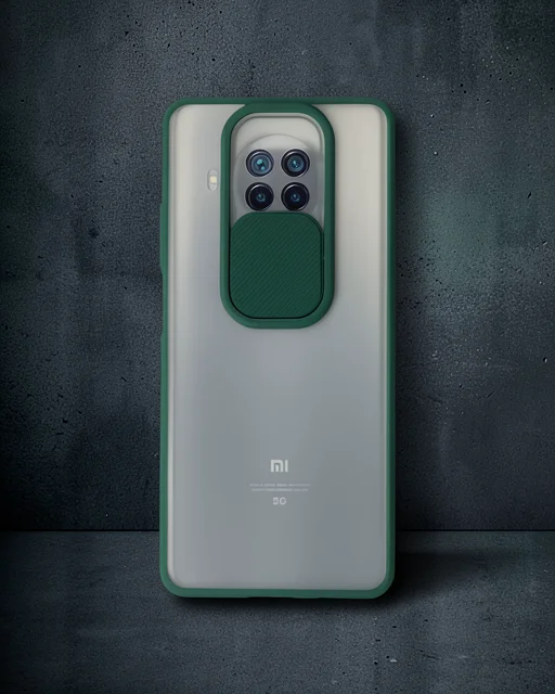 Xiaomi Mi 10t Lite Kılıf Palm Buzlu Kamera Sürgülü Silikon - Yeşil