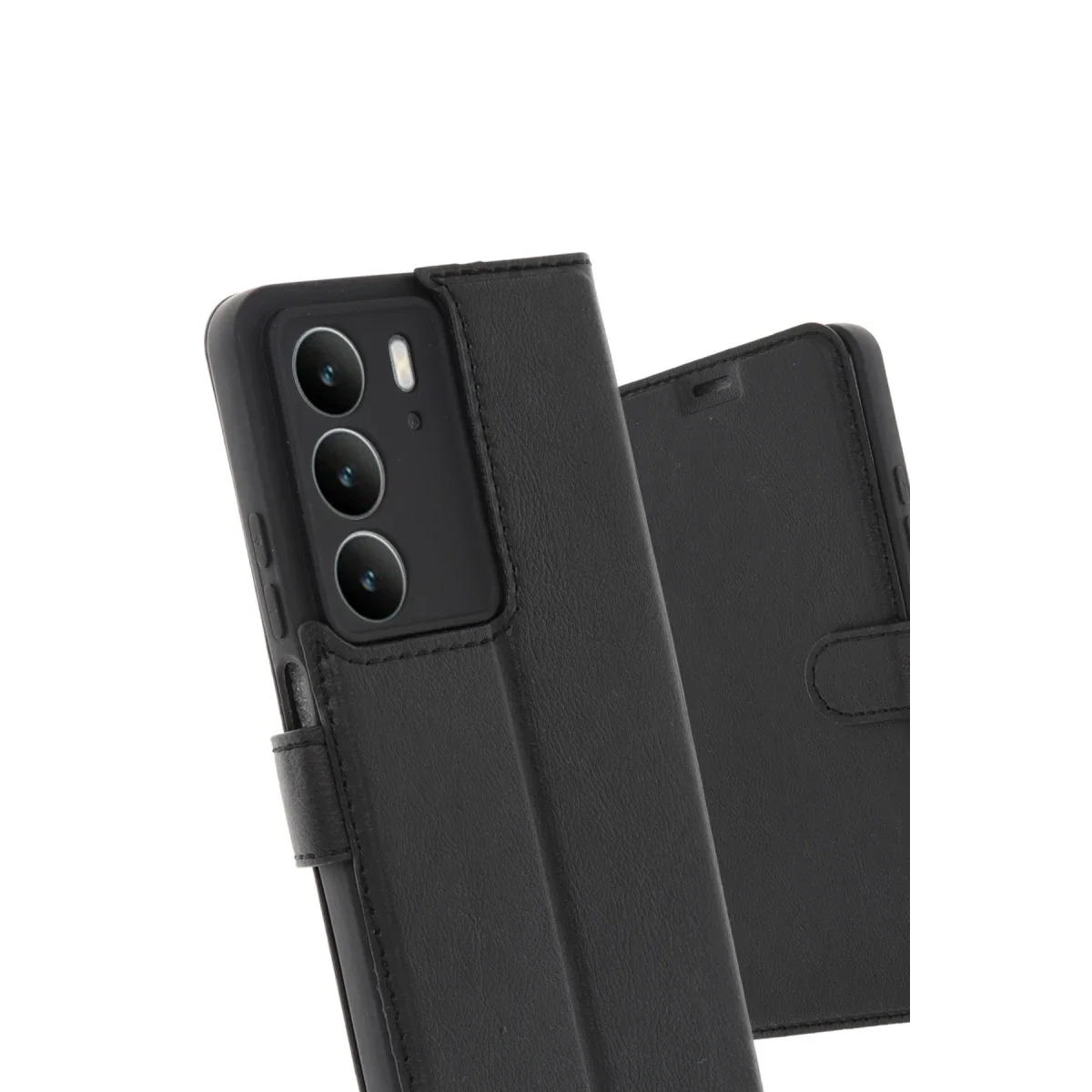 Realme C75 4G Trend S Plus Kapaklı Kılıf - Siyah görsel 2