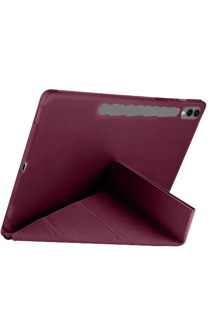 Samsung Galaxy X610 Tab S9 FE Plus 12.4 Kılıf Kalemlikli Mars Tablet Kılıfı - Mürdüm görsel 2