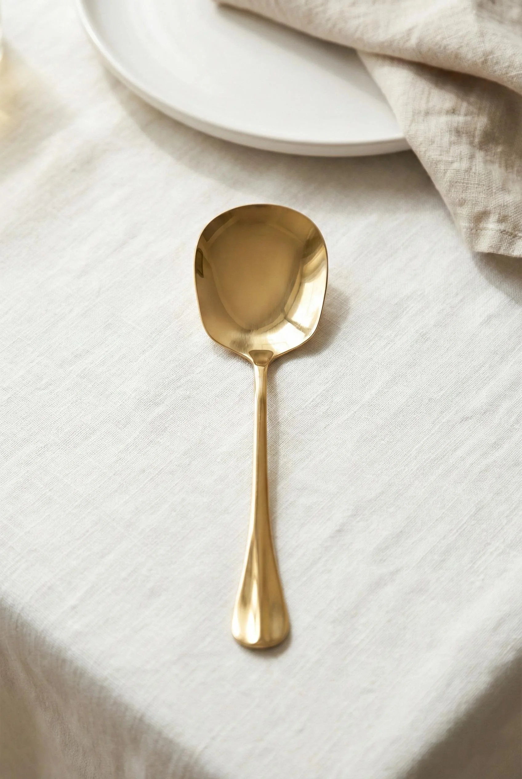 Gold Büyük Boy Paslanmaz Çelik Servis Kaşığı & Profesyonel Sunum Gereci 25 cm görsel 2