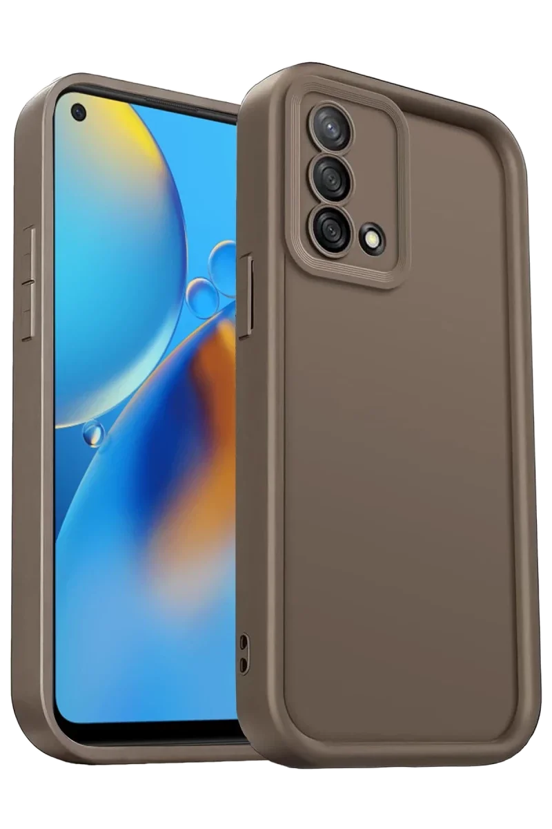 Oppo A74 4G Kılıf Viera Silikon - Kahverengi