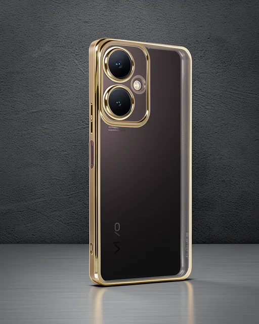 Vivo Y27 Kılıf Razer Lensli Silikon - Gold