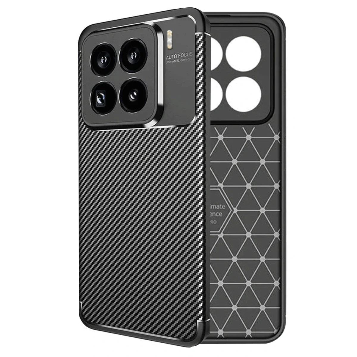 Xiaomi Mi 15 Pro Kılıf Auto Focus Karbon Kapak - Siyah görsel 3