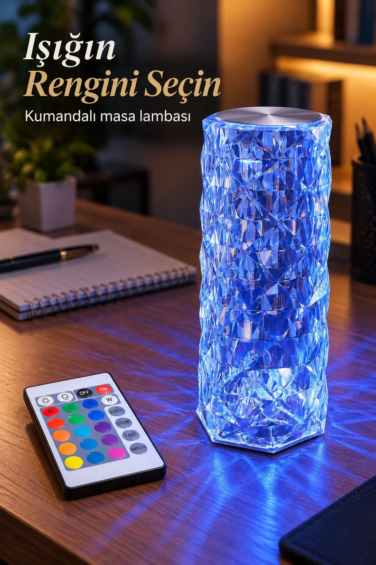 Dokunmatik Masa Lambası USB Şarjlı Kumandalı Dekoratif Aydınlatma görsel 6