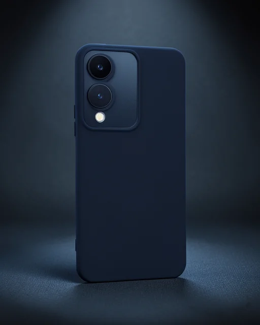 Vivo Y17s Kılıf Nano İçi Kadife Silikon - Lacivert