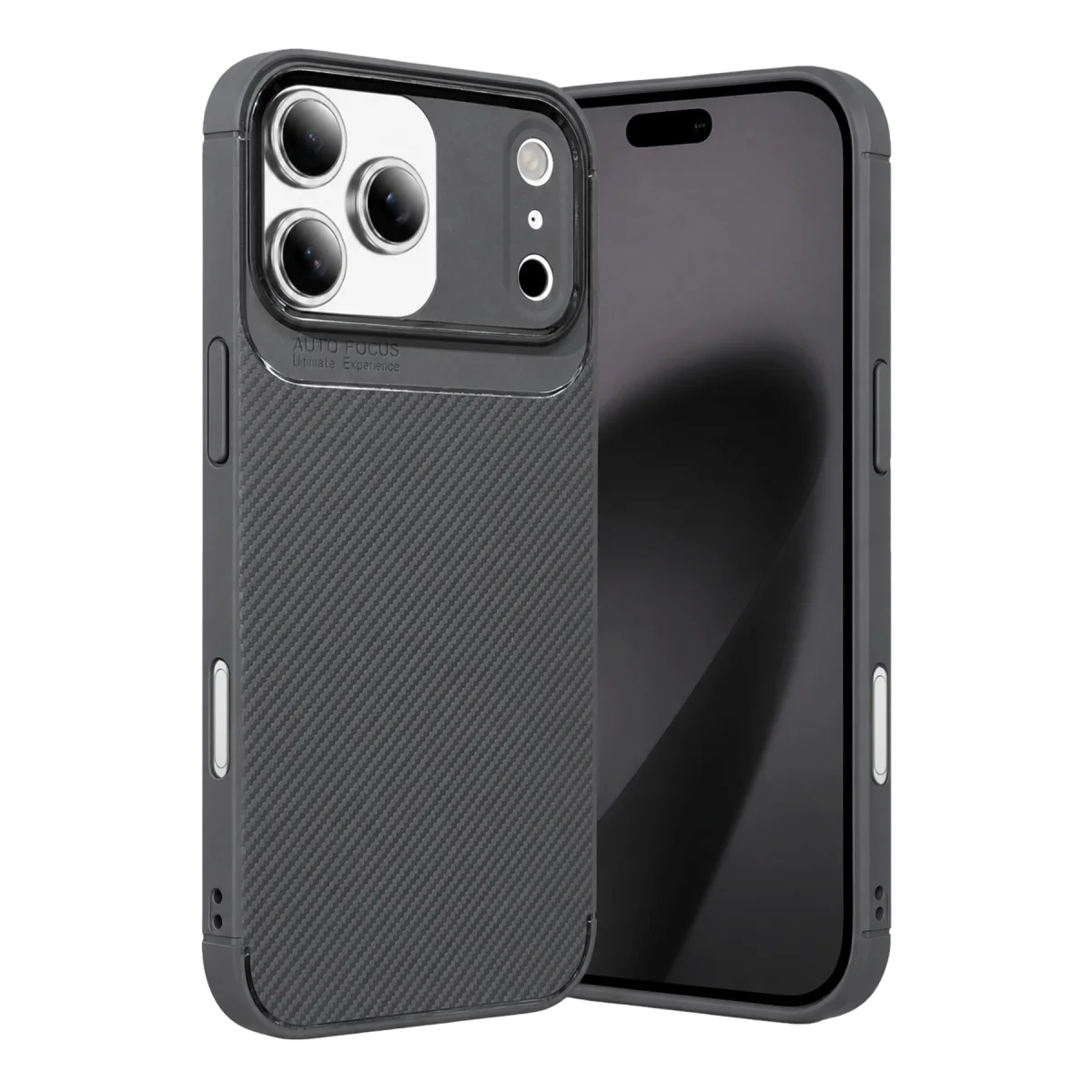 Apple iPhone 17 Pro Max Auto Focus Karbon Kapak - Gri