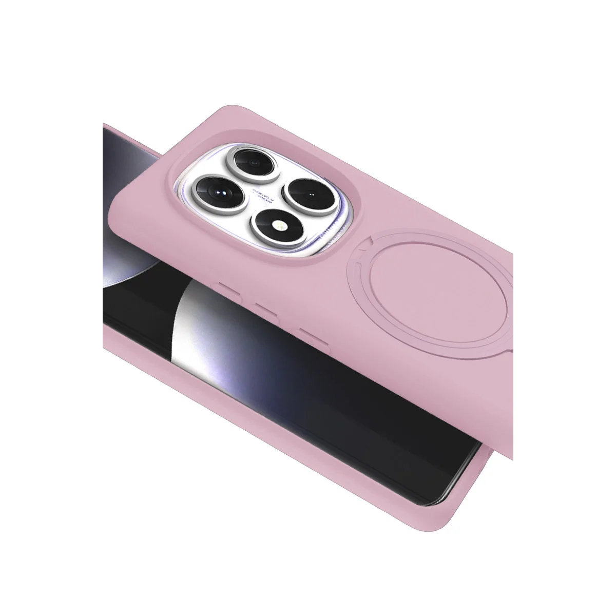 Xiao Red Note 14 Pro 5g Regal Magsafe Standlı Kapak - Açık Pembe görsel 2