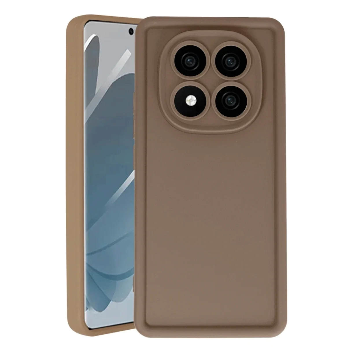 Xiao Red Note 14 Pro 4G Kılıf Viera Silikon - Kahverengi görsel 2