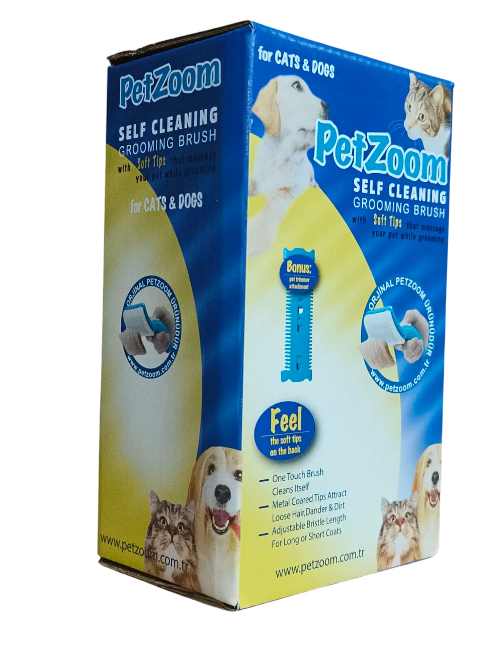 Lüks Basmalı Kedi Köpek Tarağı – Tüy Toplama ve Temizleme, Ergonomik, Kolay Kullanım görsel 2