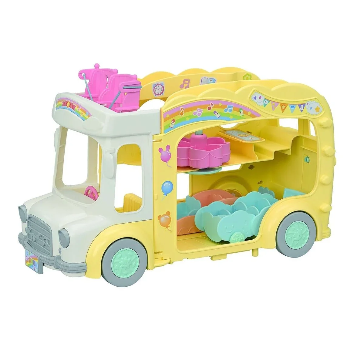 5744 Sylvanian Families Gökkuşağı Anaokulu Otobüsü (figürler dahil değil)+3 yaş görsel 2