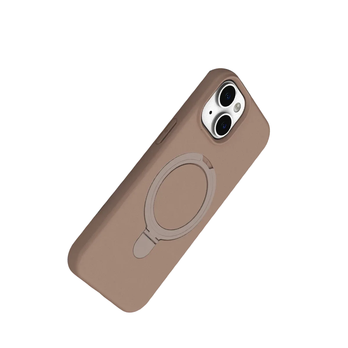 Apple iPhone 15 Regal Magsafe Standlı Kapak - Çöl Titanyum görsel 3