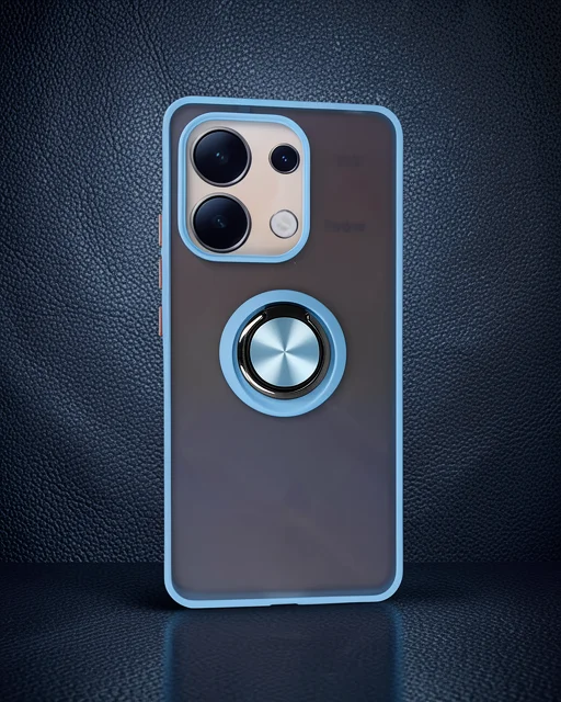 Xiaomi Redmi Note 13 4g Kılıf Montreal Yüzüklü Silikon Kapak - Buz Mavi