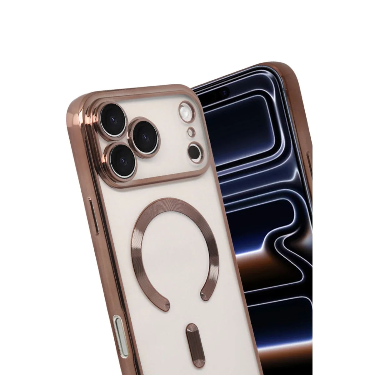 Apple İphone 17 Pro Max Kross Magneticsafe Kapak - Çöl Titanyum görsel 3