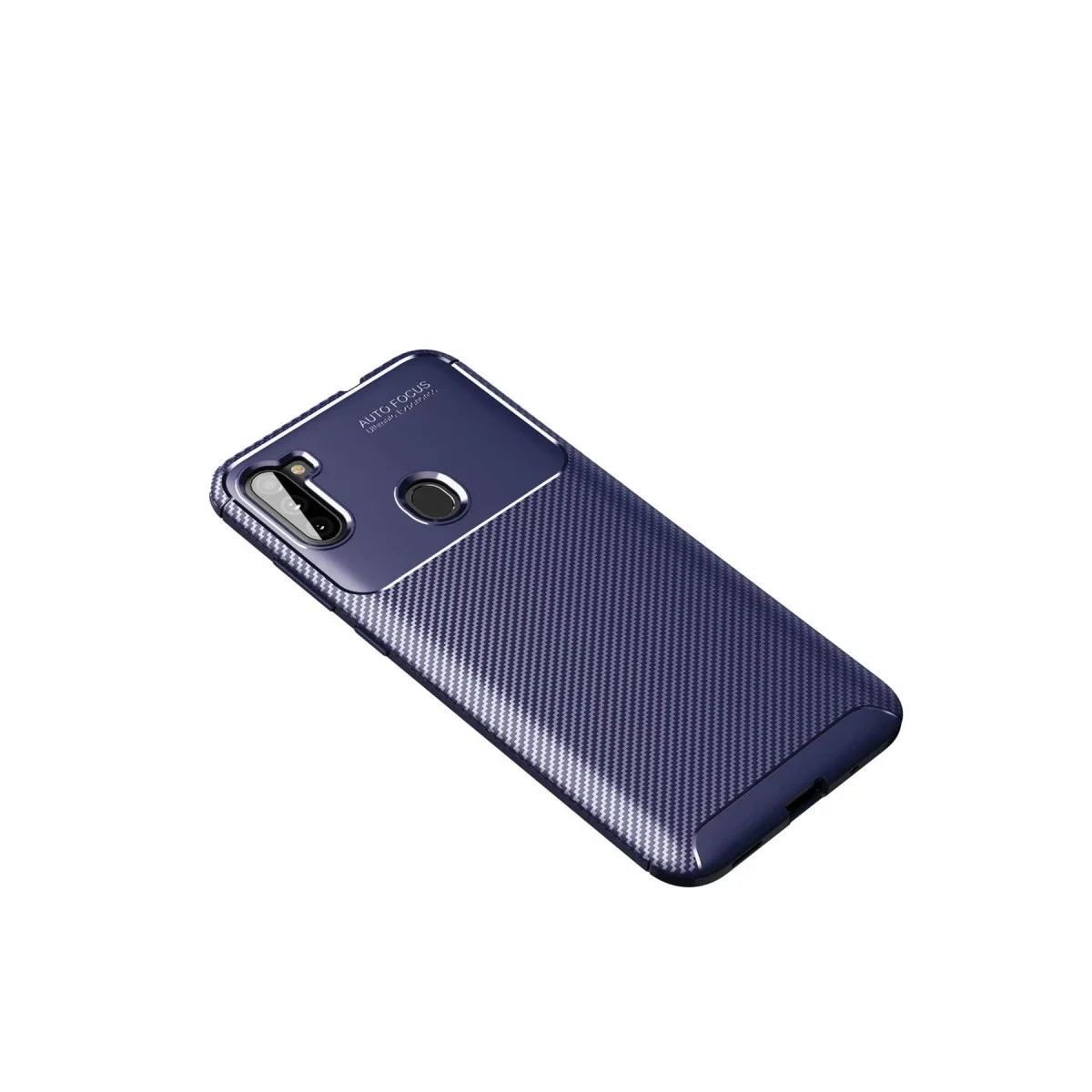 Samsung Galaxy A11 Kılıf Auto Focus Karbon Kapak - Lacivert görsel 3