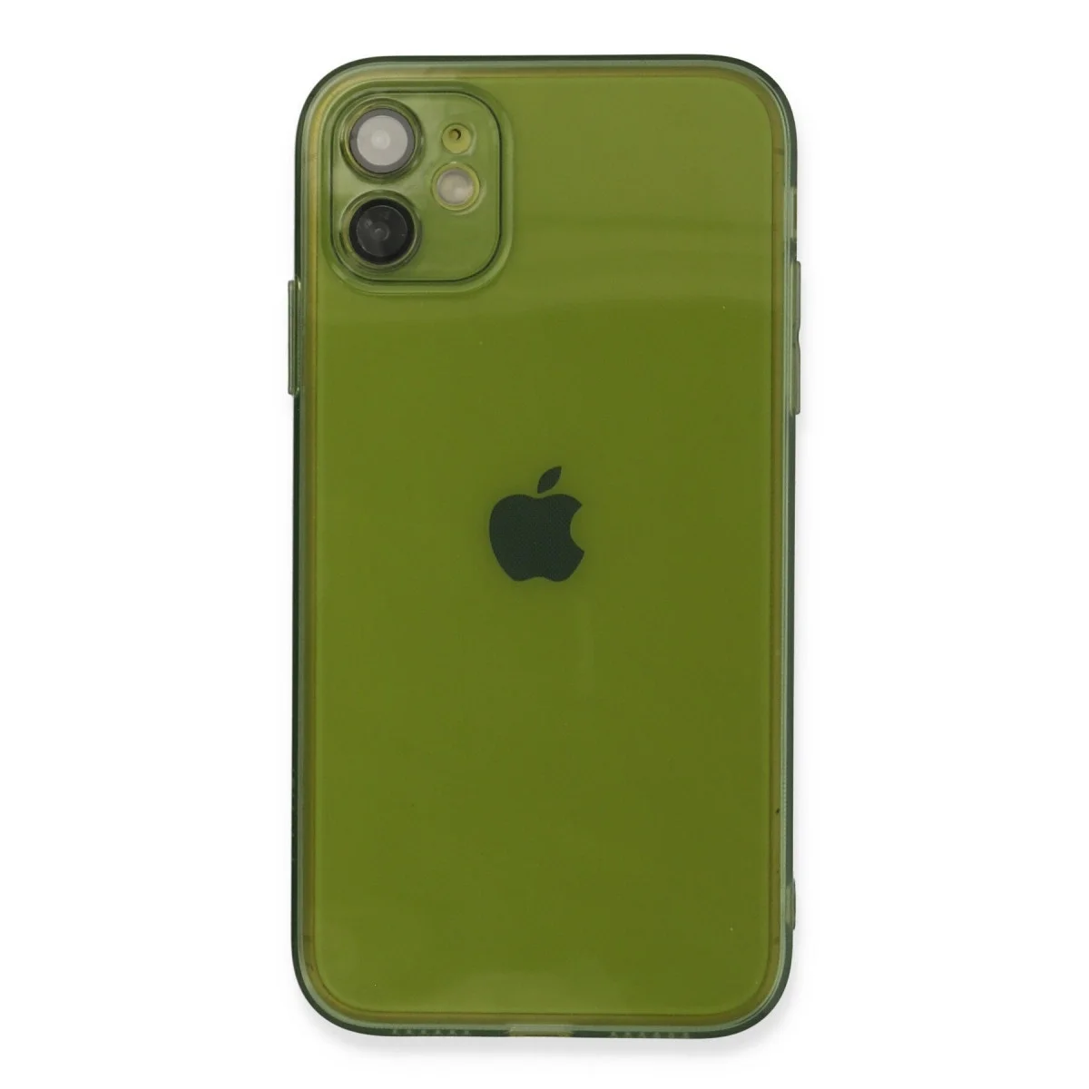 Apple İphone 12 Kılıf Fly Lens Silikon - Yeşil