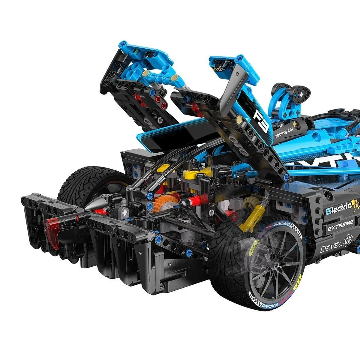 C64004W Cada Electric Racing Super Car Blok Seti 1667 Parça -Vagon life görsel 5