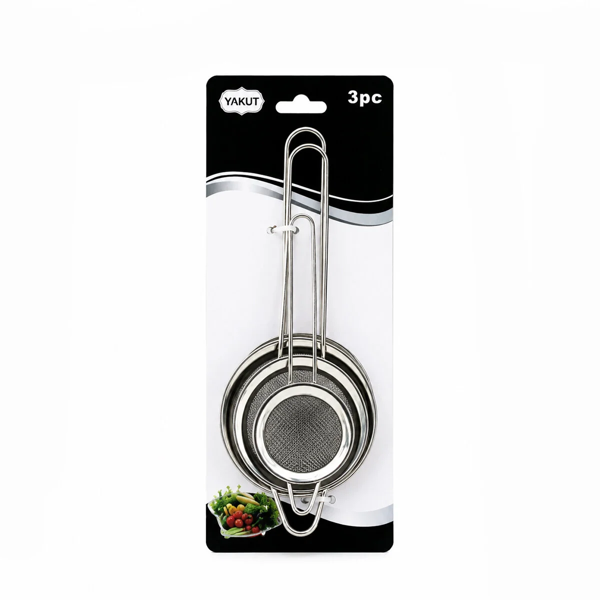 3PCS Set ni= 5-7-8CM Tel Süzgeç Metal Çerçece Metal SAP=8.5-10.5-10.5CM