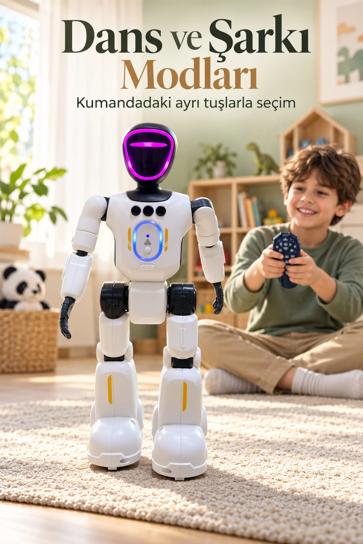 Uzaktan Kumandalı Robot Oyuncak Dans ve Şarkı Modlu görsel 2