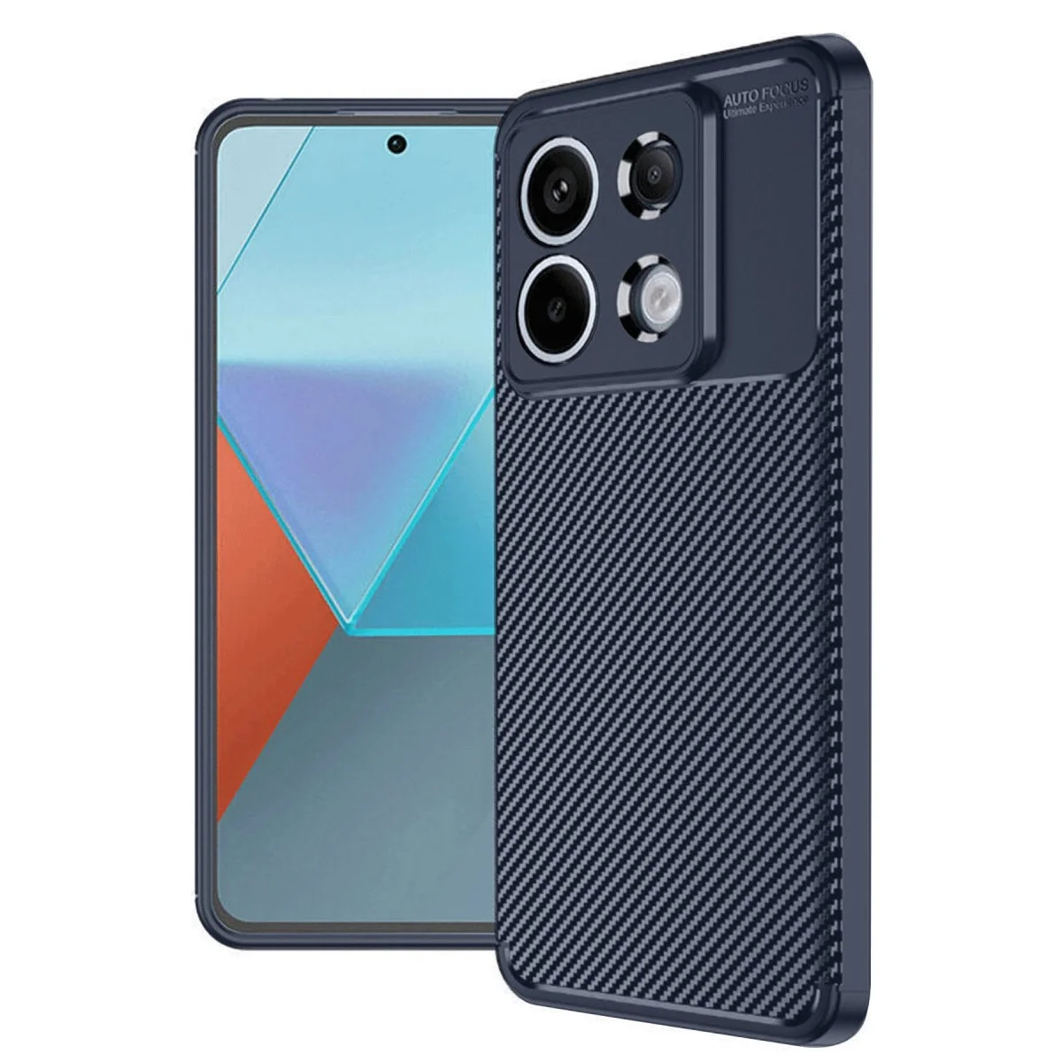 Xiao Red Note 13 Pro 4g Kılıf Auto Focus Karbon Kapak - Lacivert