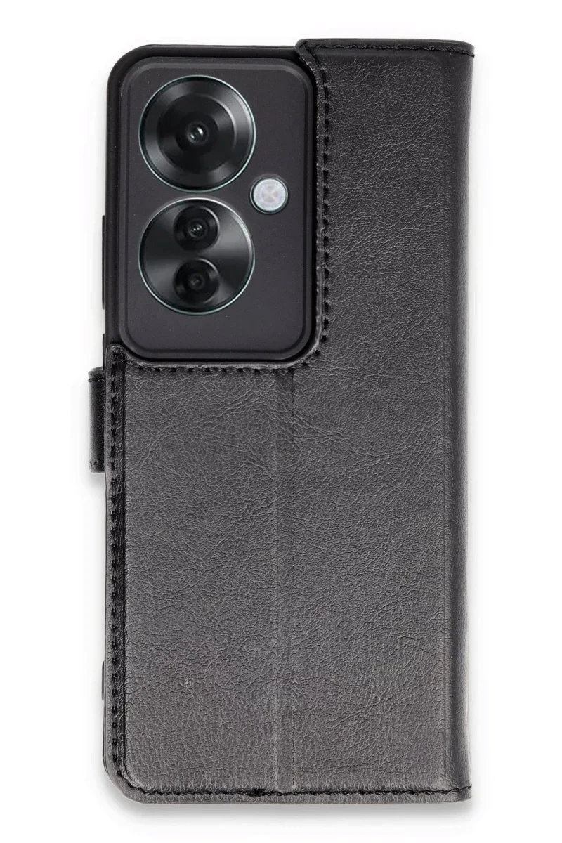 Oppo Reno 11F Kılıf Trend S Plus Kapaklı Kılıf - Siyah