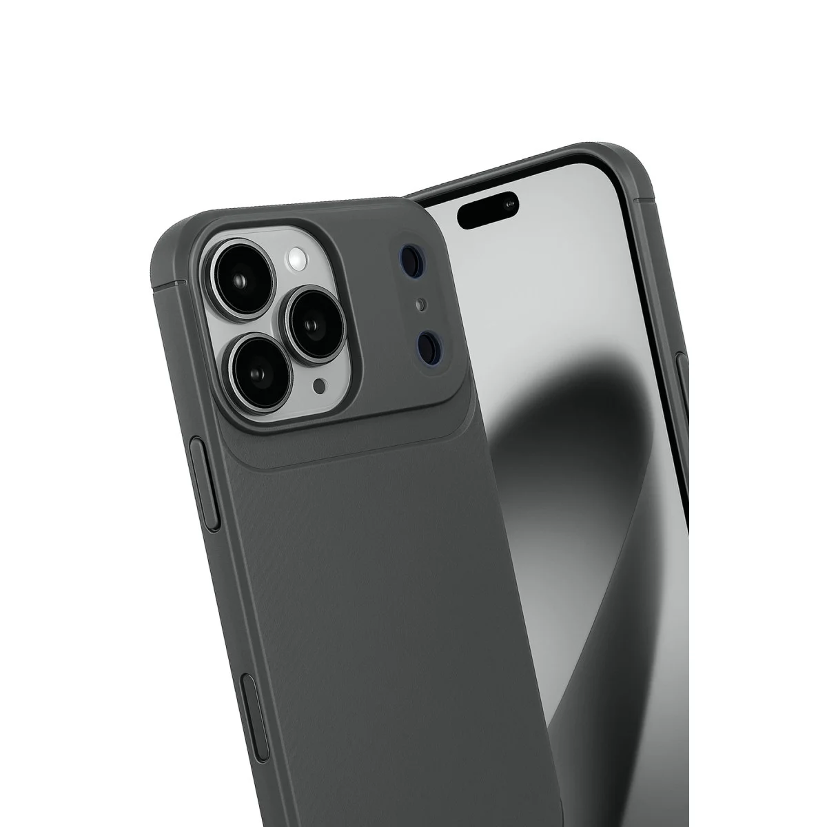 Apple İphone 17 Pro Auto Focus Karbon Kapak - Gri görsel 3