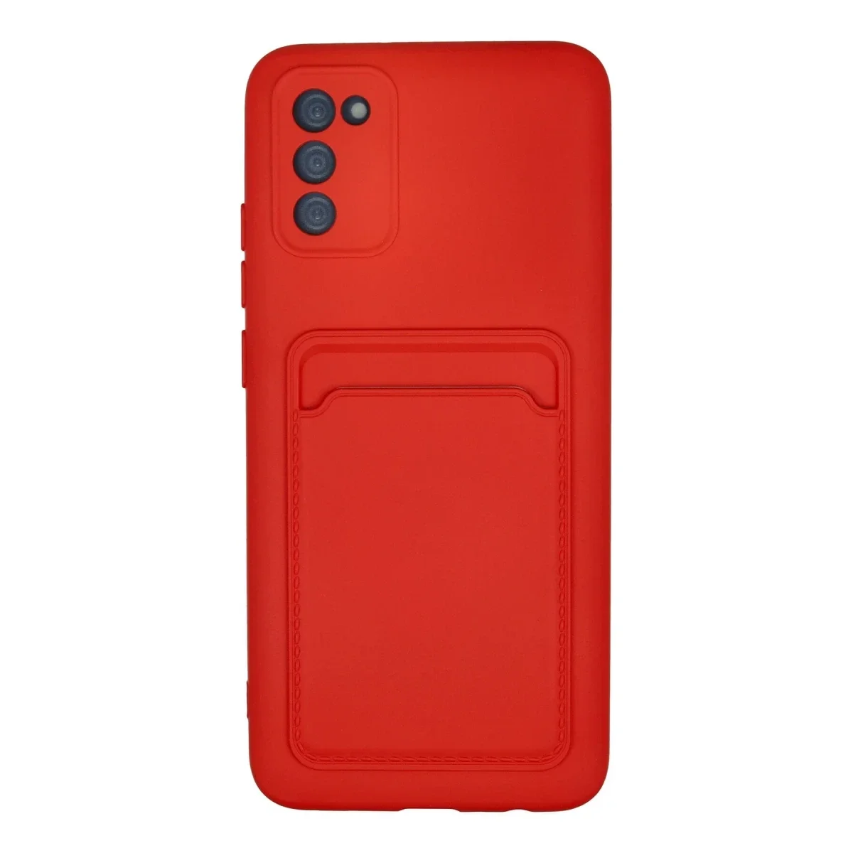 Samsung Galaxy A02S Kılıf Kelvin Kartvizitli Silikon - Kırmızı