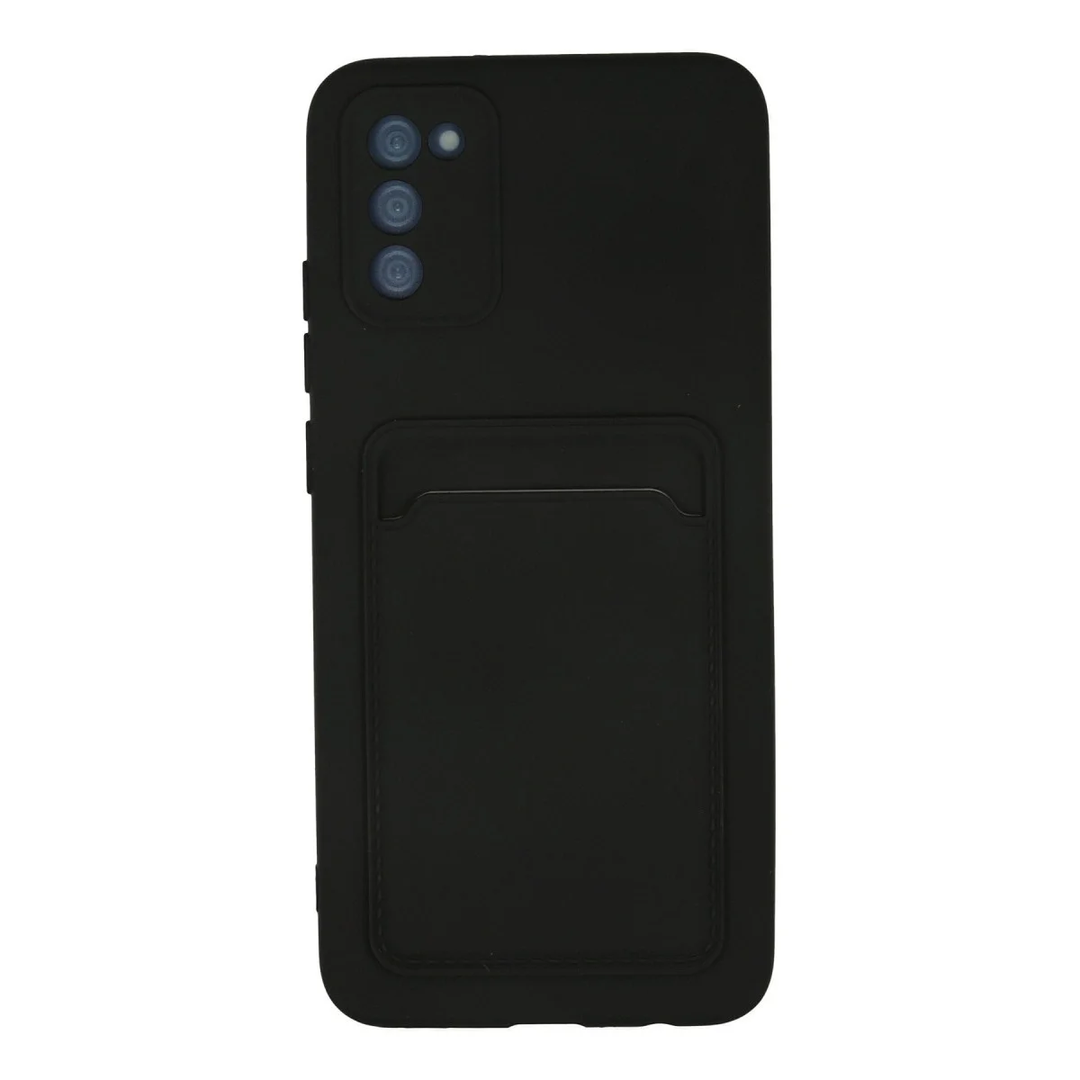 Samsung Galaxy A02s Kılıf Kelvin Kartvizitli Silikon - Siyah