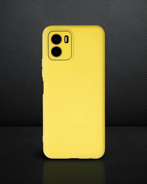Vivo Y15s Kılıf Lansman Glass Kapak - Sarı