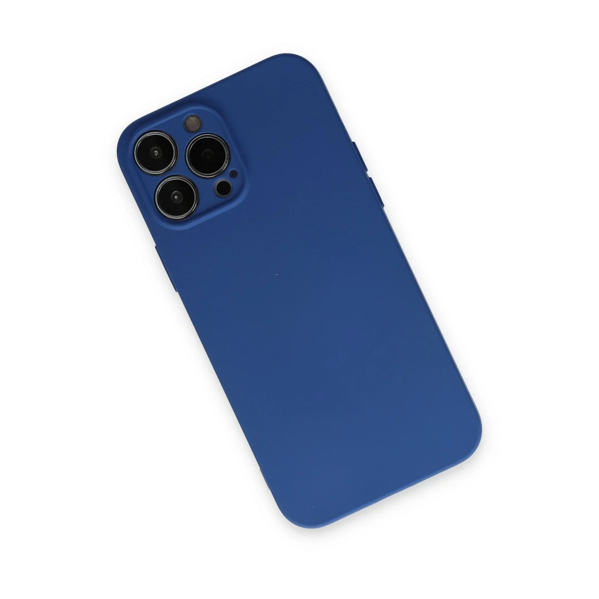 Apple İphone 13 Pro Max Kılıf Nano İçi Kadife Silikon - Lacivert görsel 3