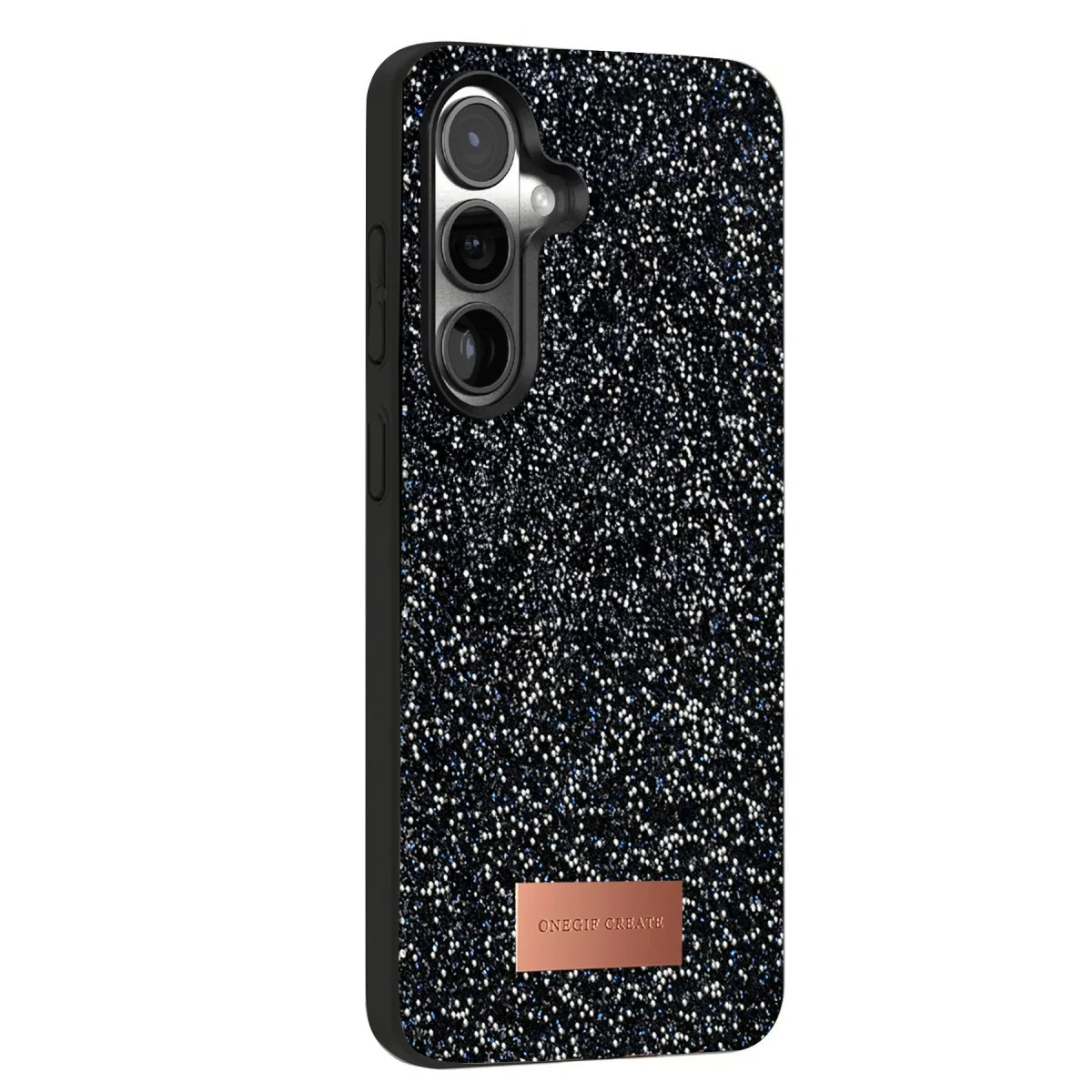 Onegif Samsung Galaxy S24 Fe Bright Simli Kapak - Siyah görsel 3