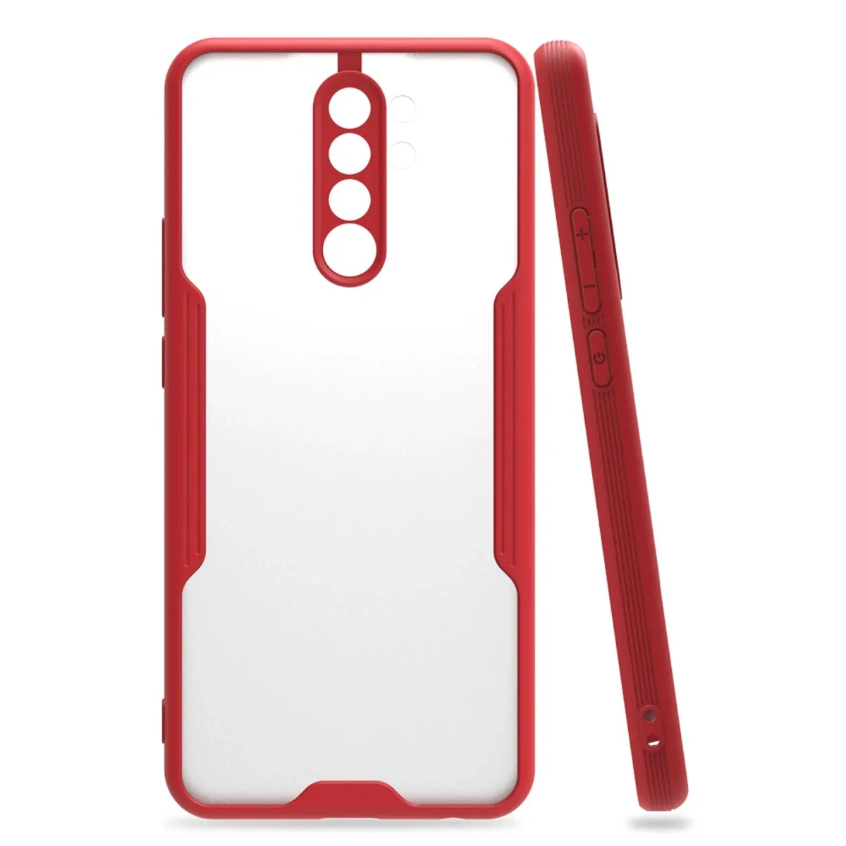 Xiaomi Redmi 9 Kılıf Platin Silikon - Kırmızı