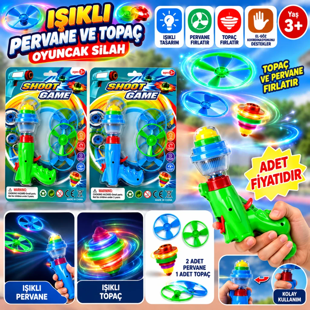 9808 IŞIKLI PERVANE VE TOPAÇ adet fiyatıdır görsel 2
