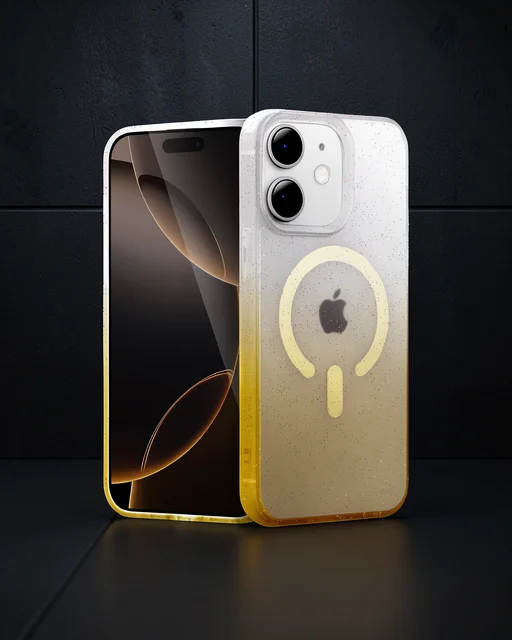 Apple İphone 11 Pummel Shiny Magsafe Kapak - Gold
