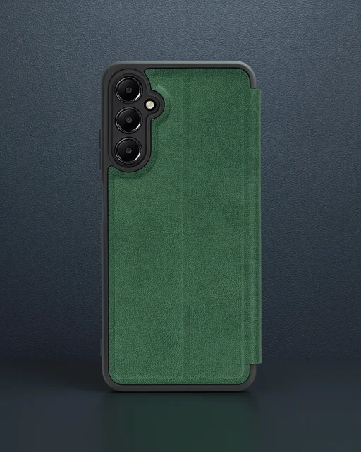Samsung Galaxy A25 5g Kılıf Flip Cover - Koyu Yeşil