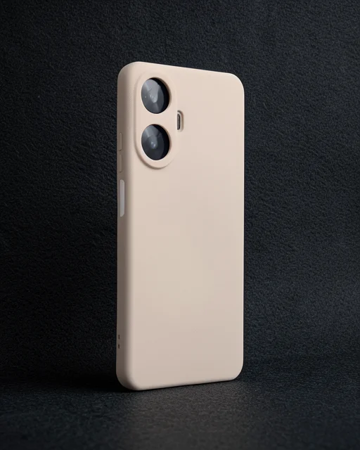 Realme C55 Kılıf Nano İçi Kadife Silikon - Pudra